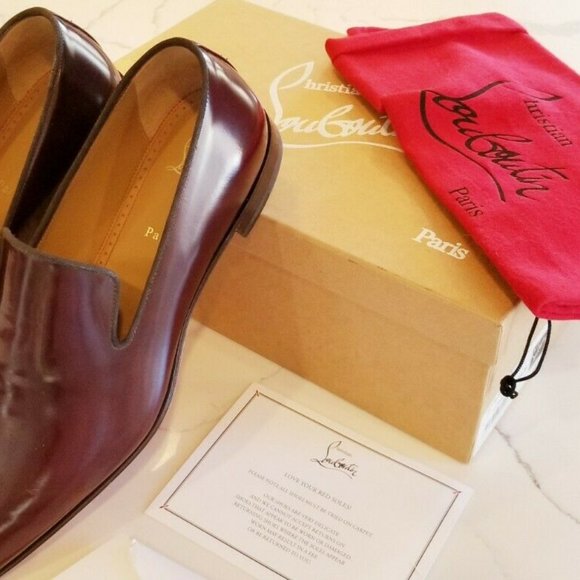 Christian Louboutin Men's Bordeaux Dandelion Flat - Picture 5 of 10